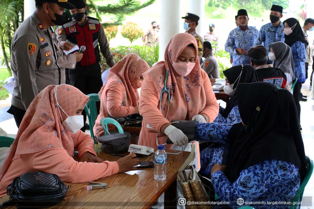 Tanjab Timur Sidak Vaksin ASN, TNI Dan Polri